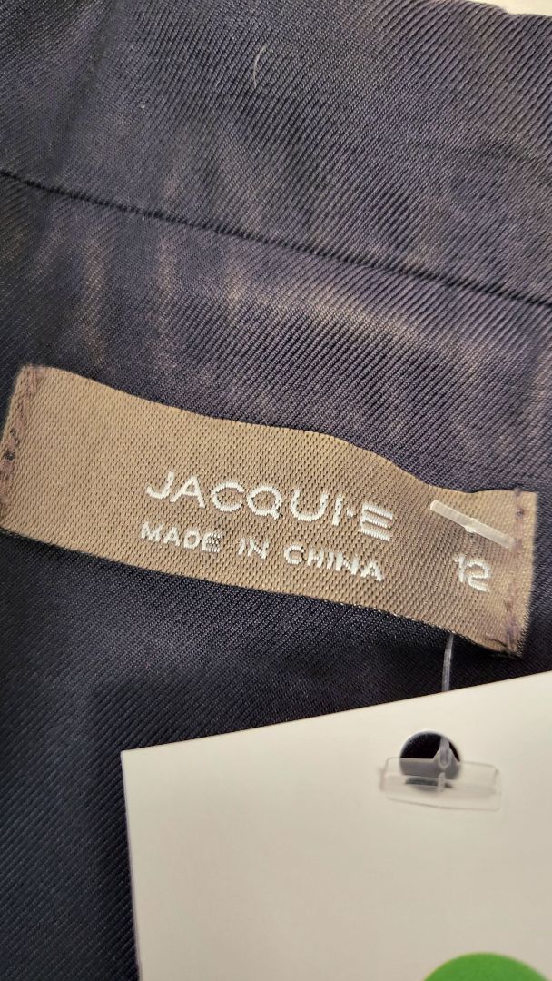 Jacqui.E Navy Ruched Sleeve Blazer (12)