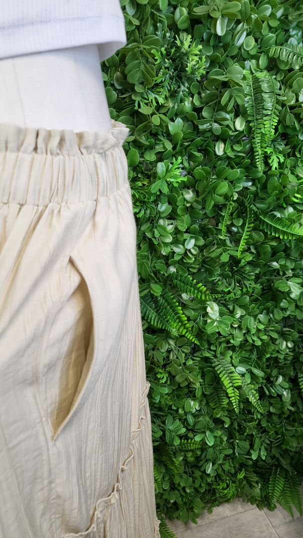 Drama The Label Cream Tiered Skirt (14)