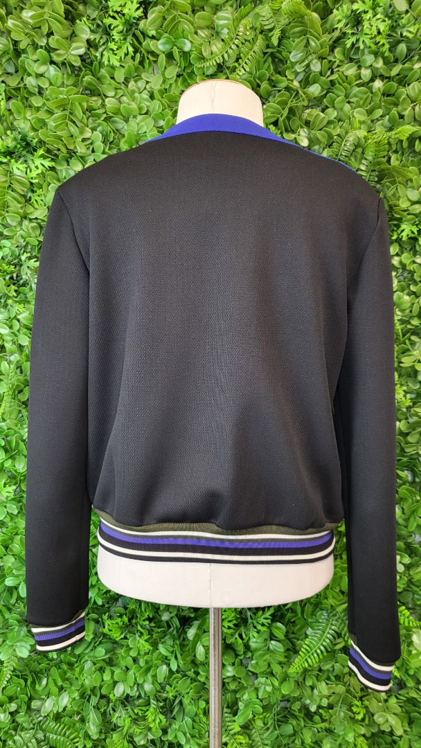 The Letter Q Blue/Black Bomber Jacket (12)
