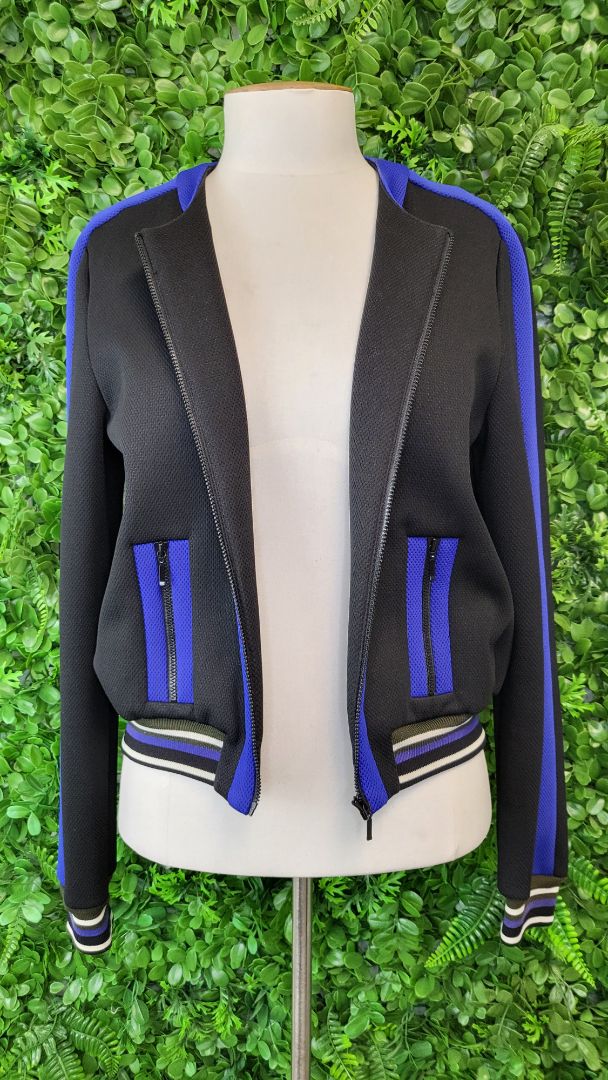The Letter Q Blue/Black Bomber Jacket (12)