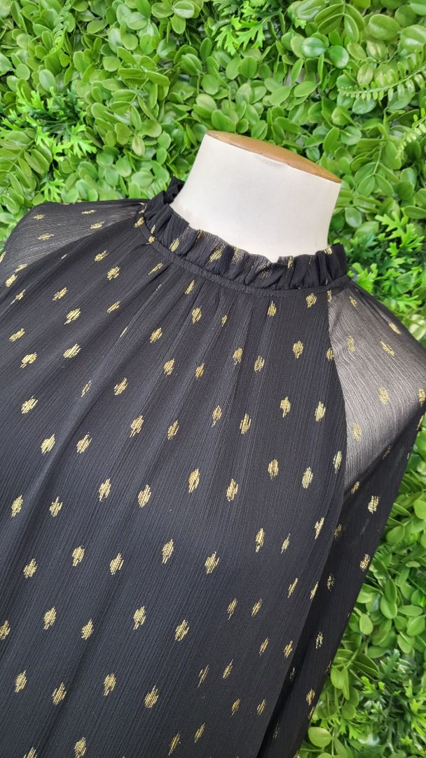 Decjuba Black/Gold Foil Dress (8)