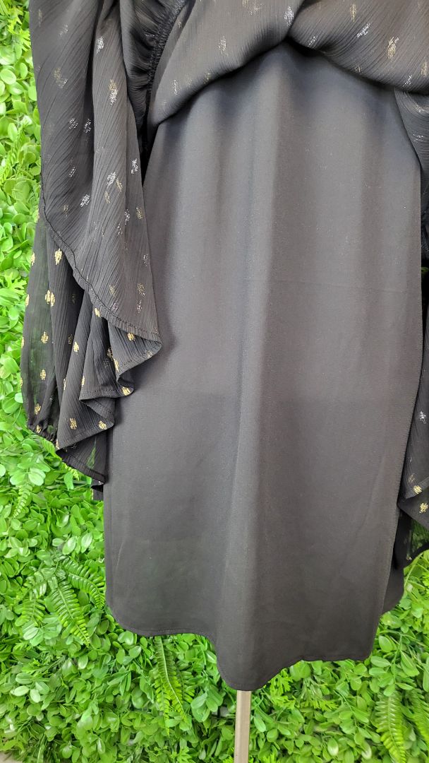 Decjuba Black/Gold Foil Dress (8)