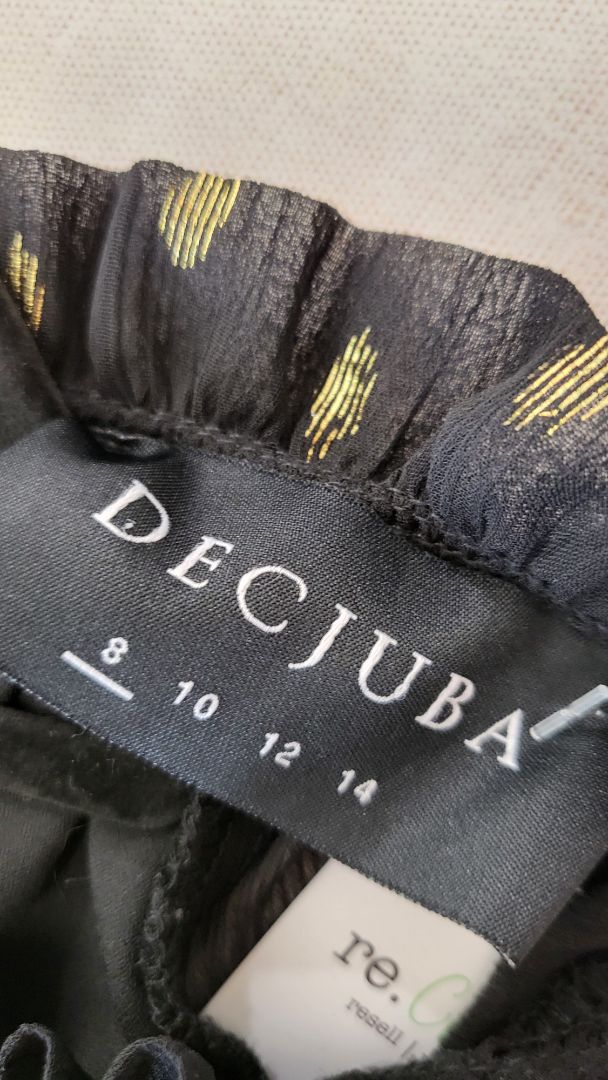 Decjuba Black/Gold Foil Dress (8)