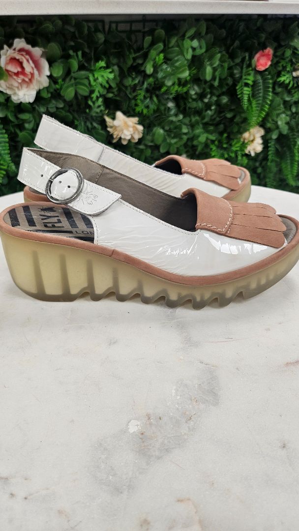 Fly London Two Toned Slingback Sandal (38)