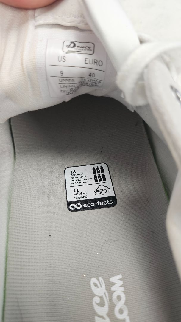 Deuce White Leather Sneaker (40)