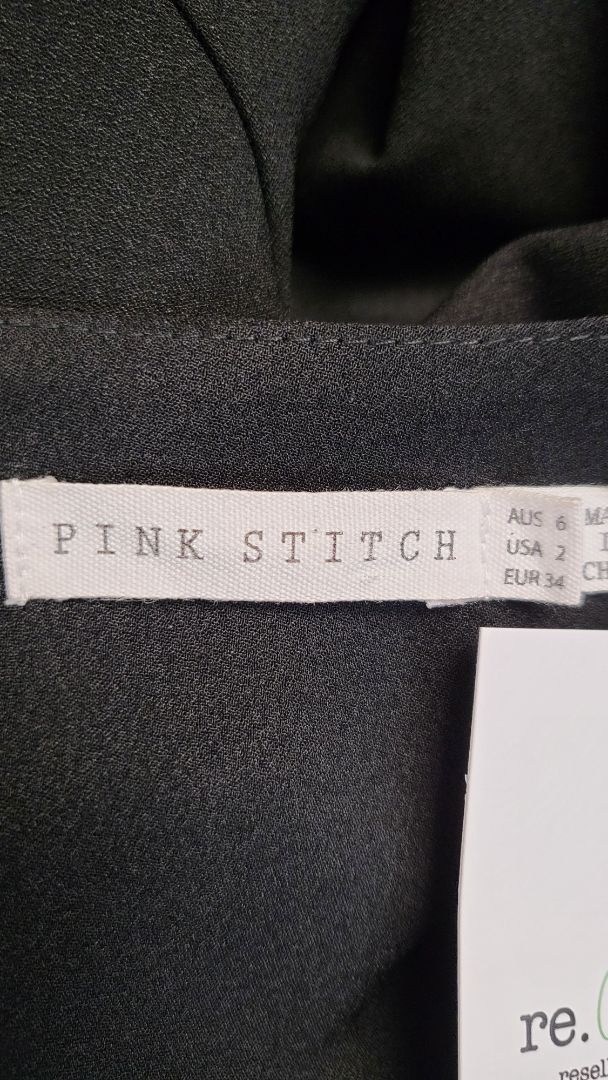 Pink Stitch Black Wide Leg Jumpsuit (6)