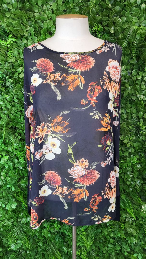 In Love With Ivy Floral Batwing Top (12-14)