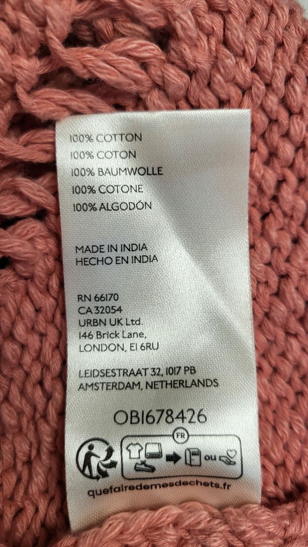 Free People Peach Over Knit (12-16)