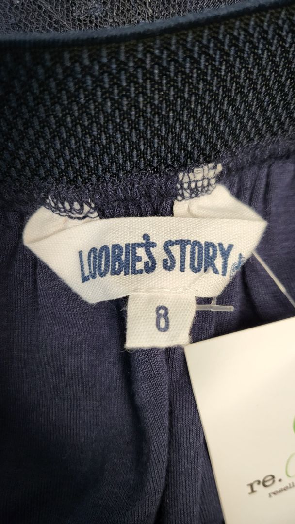 Loobies Story Navy Mesh Skirt (8-10)
