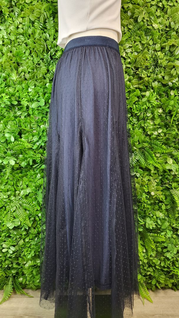 Loobies Story Navy Mesh Skirt (8-10)
