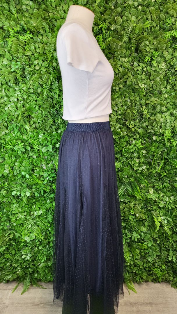 Loobies Story Navy Mesh Skirt (8-10)