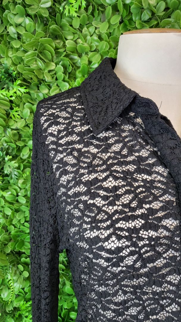 Decjuba Black Lace Shirt (12-14)