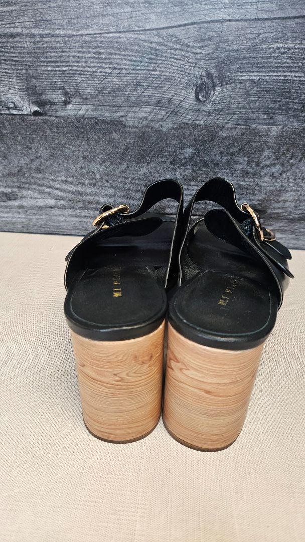 Mi Piaci Black Wedge Heel (41)