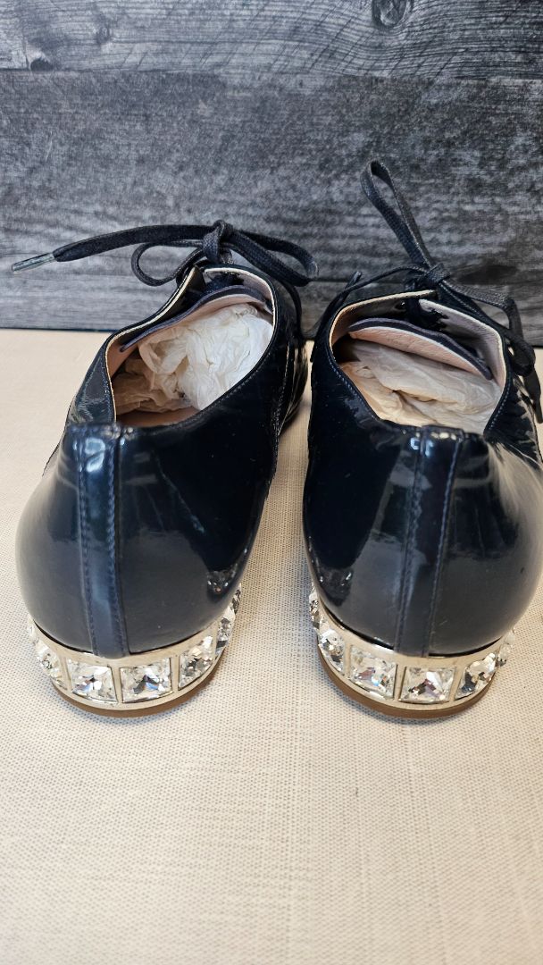 Miu Miu Navy Patent Flat (38)