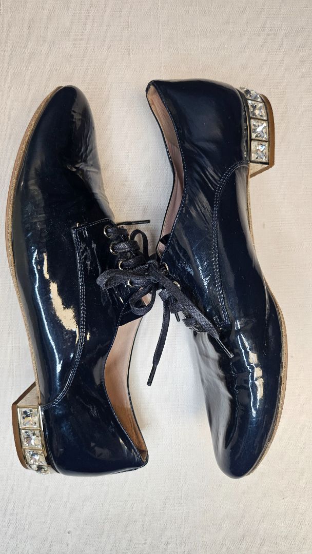 Miu Miu Navy Patent Flat (38)