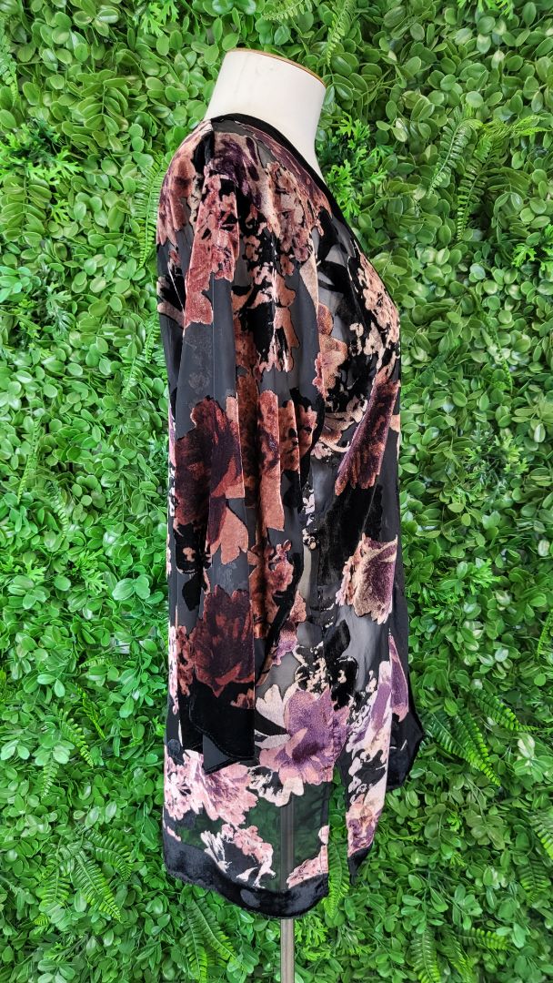 Forever New Black Burnout Kaftan (S)