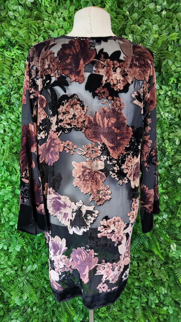 Forever New Black Burnout Kaftan (S)