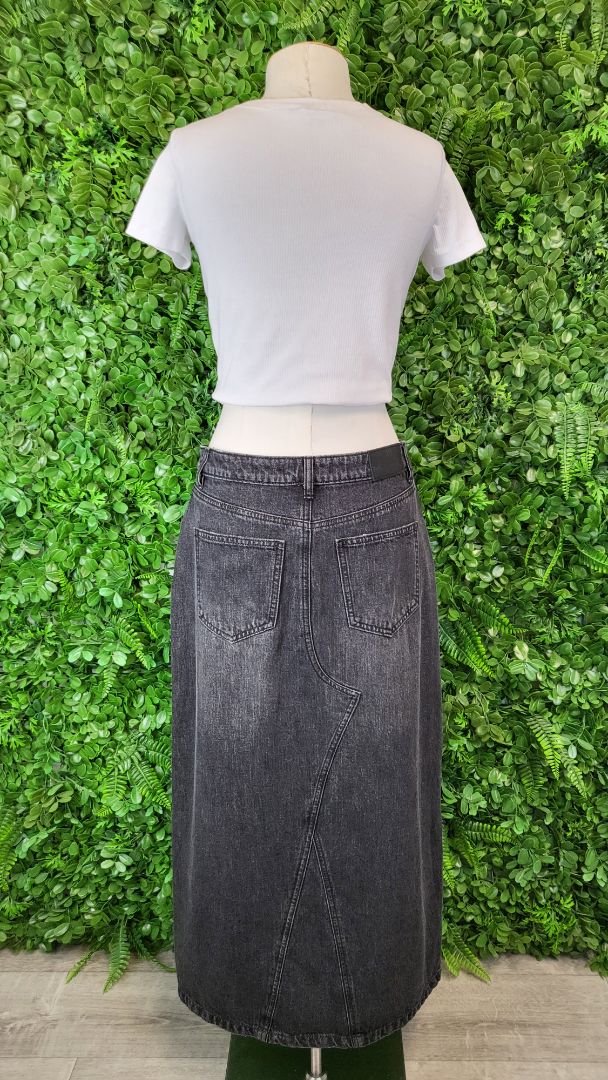 Max Grey Denim Skirt (10)