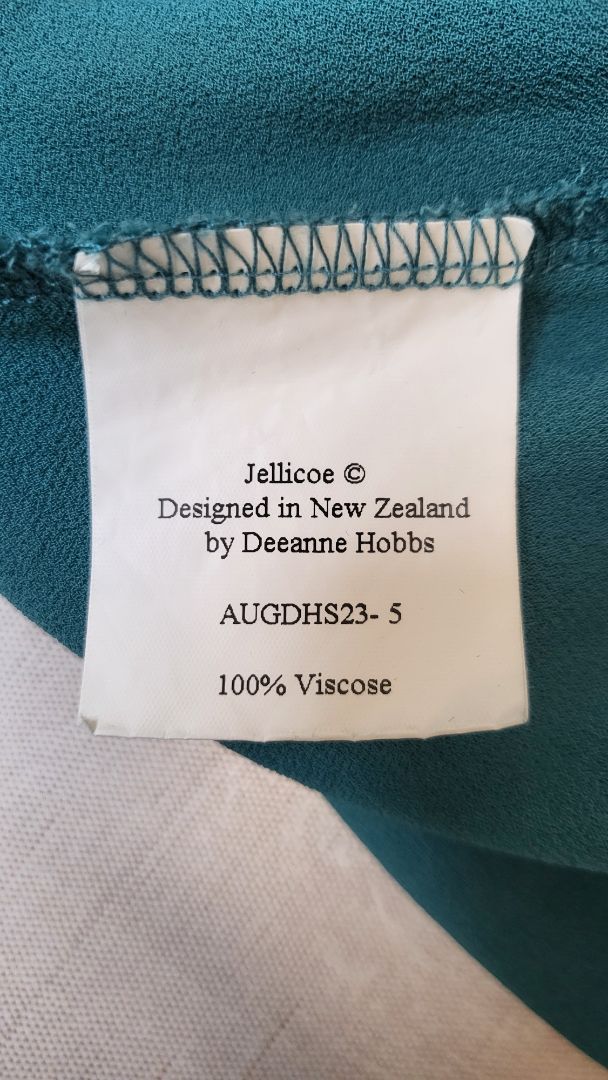 Deanne Hobbs Teal Oversized Sheer Top (20)