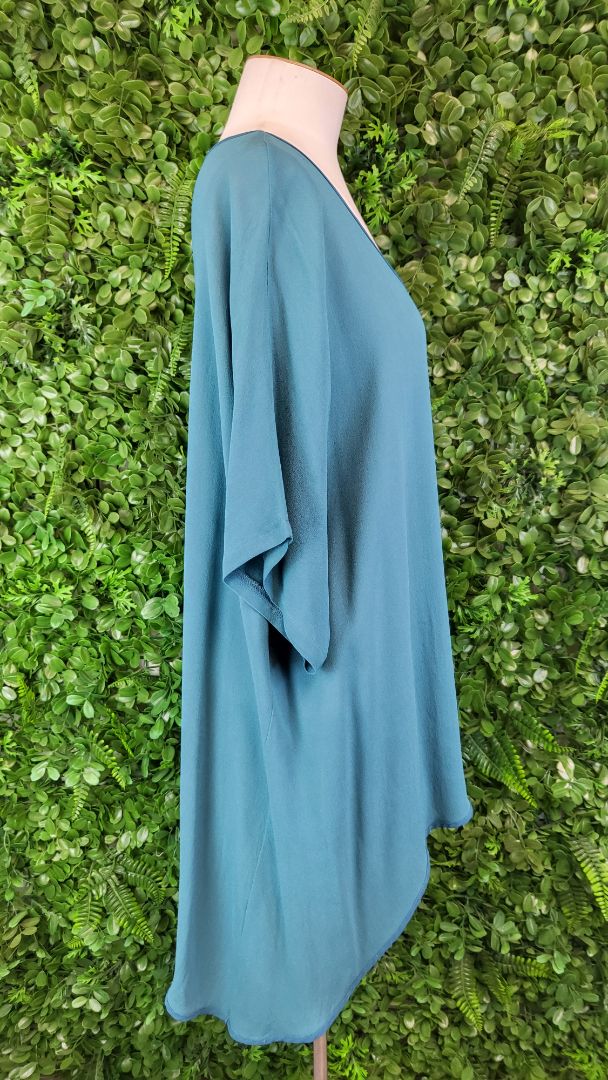 Deanne Hobbs Teal Oversized Sheer Top (20)
