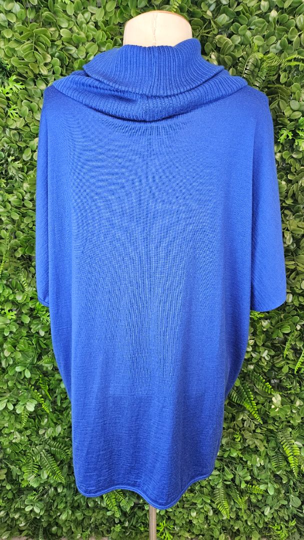 Siren Azure Poncho Knit Top (16)