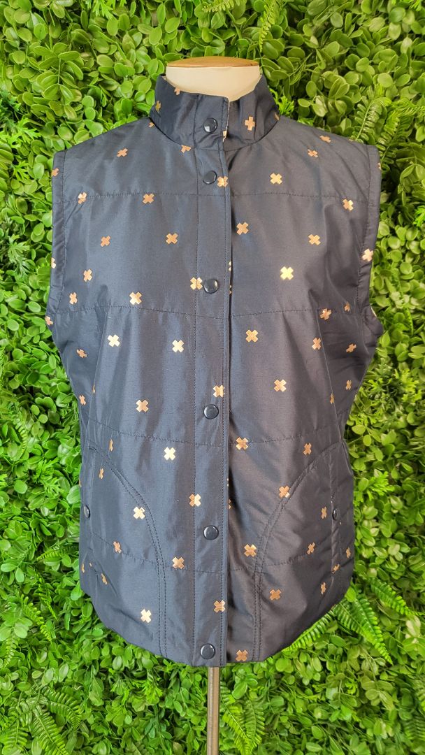 Elm Navy/Gold Foil Cross Vest (12)