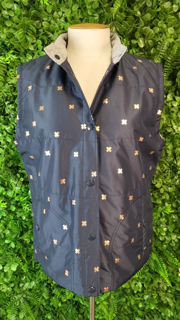 Elm Navy/Gold Foil Cross Vest (12)