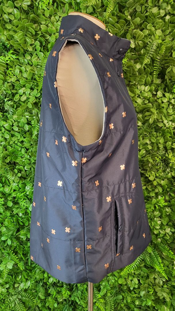 Elm Navy/Gold Foil Cross Vest (12)