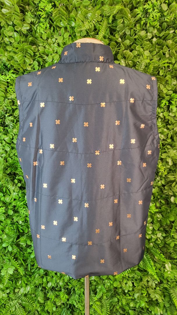 Elm Navy/Gold Foil Cross Vest (12)