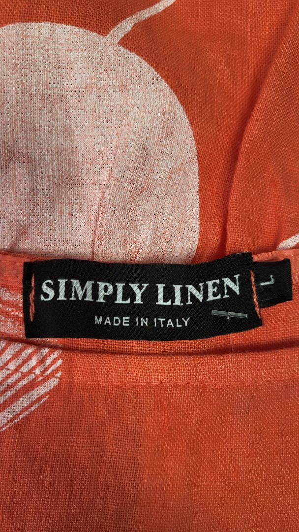 Simply Linen Print Linen Dress (12-14)