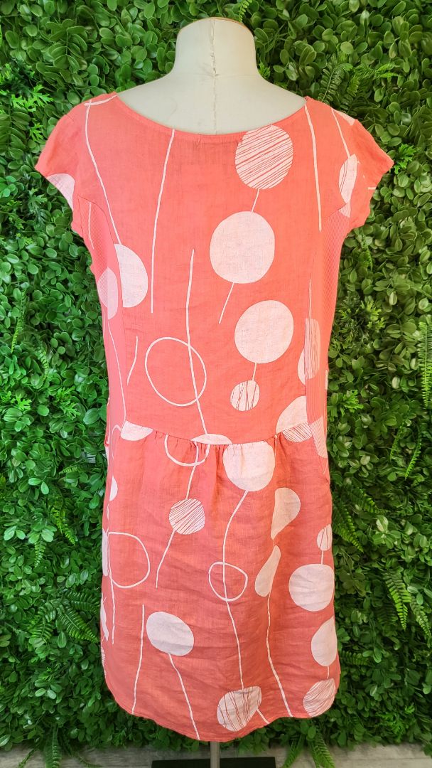 Simply Linen Print Linen Dress (12-14)