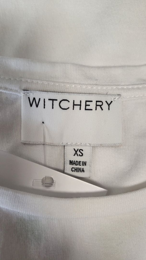 Witchery White Lace Insert Top (8-10)