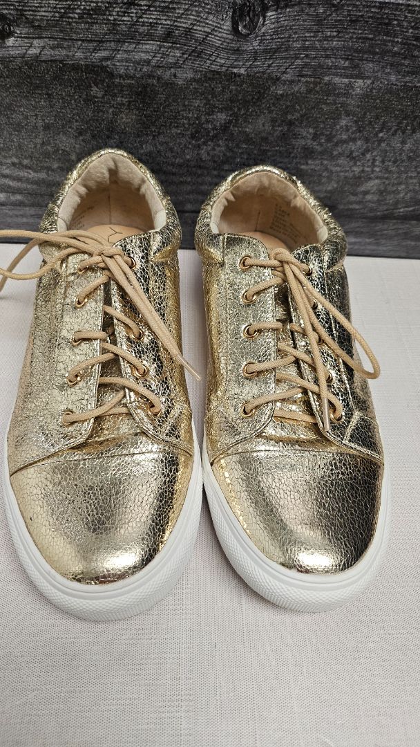 Sole Society Gold Metallic Sneaker (9.5)