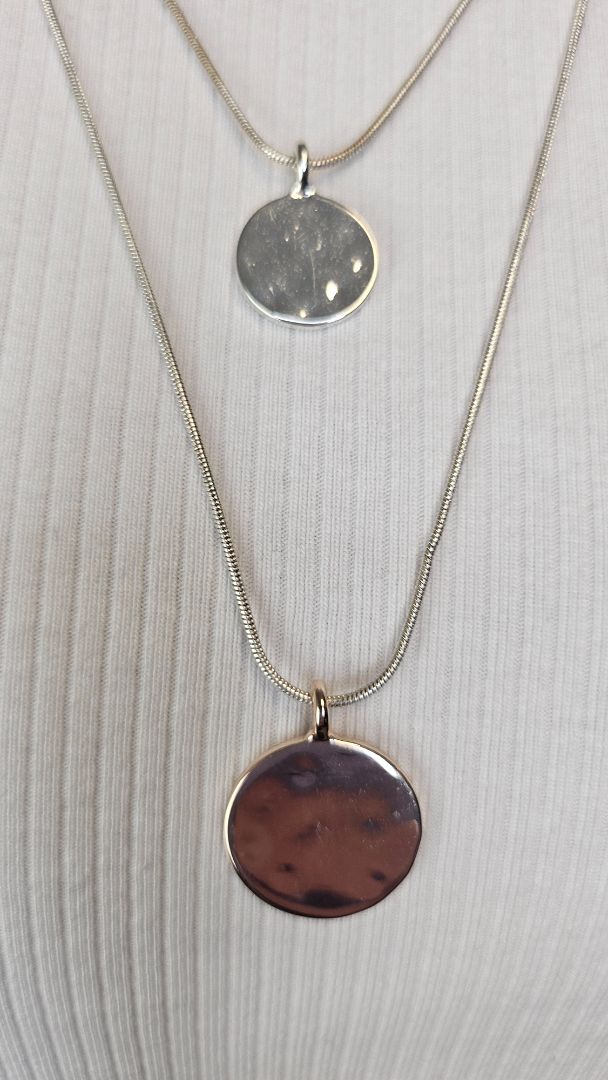 Unknown Double Disk Layered Necklace