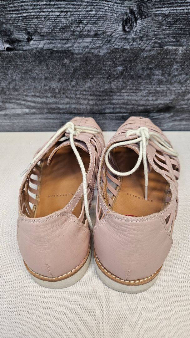 Rollie Pink Derby Lattice Flat (38)