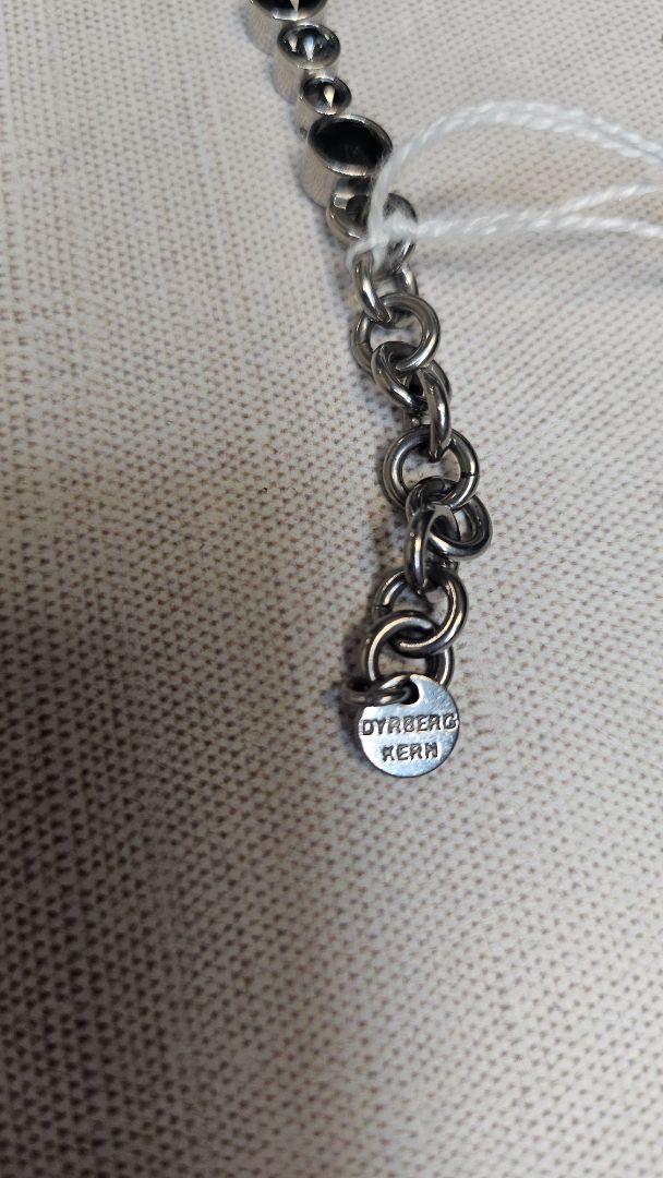 Dyrberg/Kern Black Jewel Tennis Bracelet 20cm