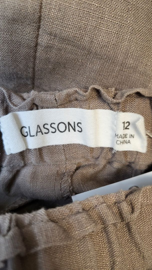 Glassons Taupe Linen Skirt (12)