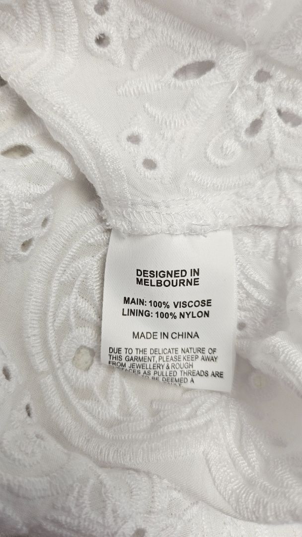 Once Was White Lace Shirt (8-10)