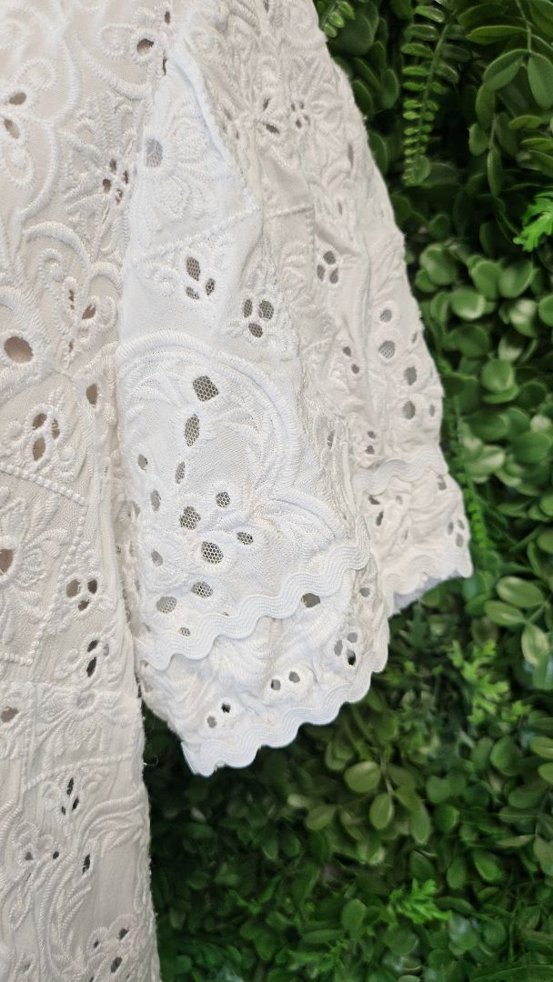 Once Was White Lace Shirt (8-10)
