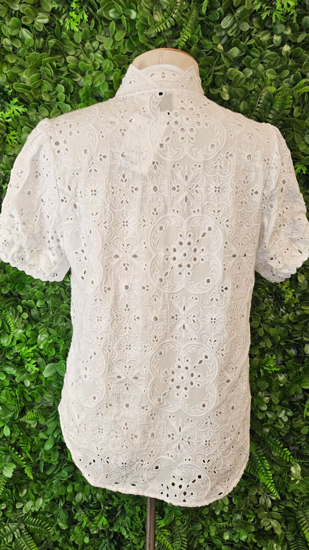 Once Was White Lace Shirt (8-10)