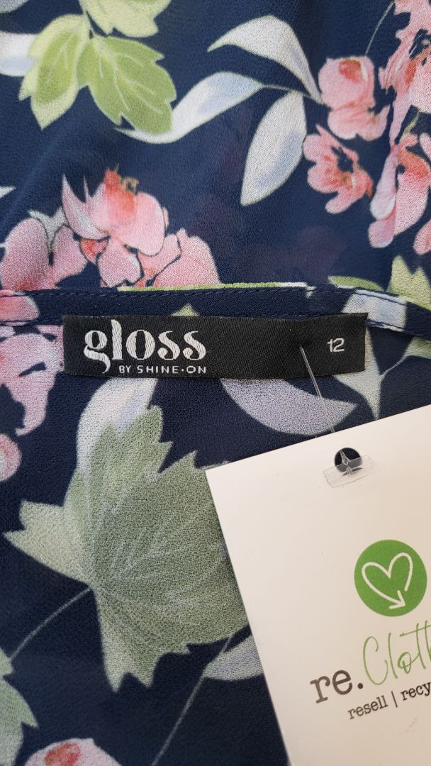 Gloss Floral Oversized Top (12-16)