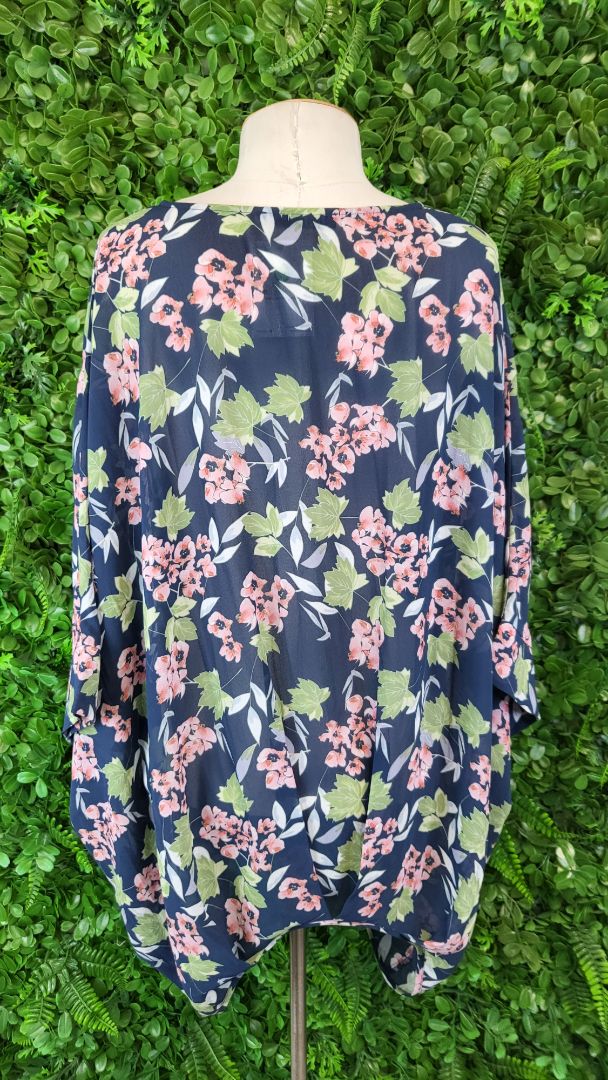 Gloss Floral Oversized Top (12-16)
