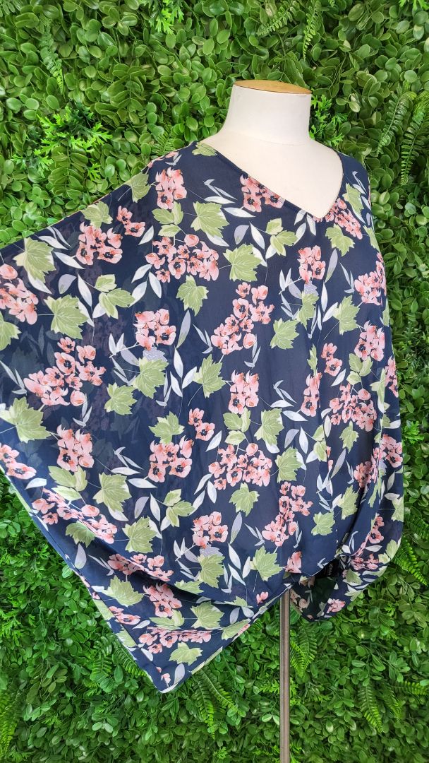 Gloss Floral Oversized Top (12-16)