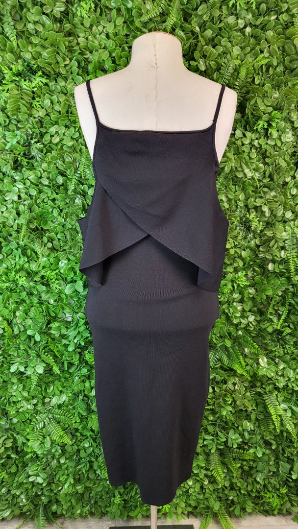 Forever New Black Cold Shoulder Dress (12)