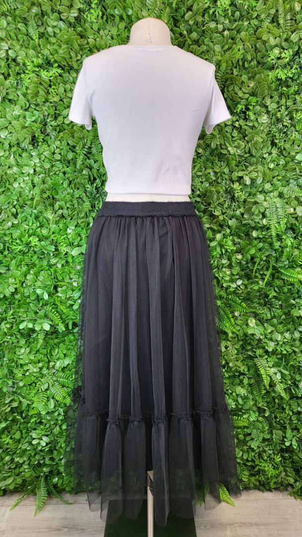 Drama The Label Black Tulle Skirt (10)