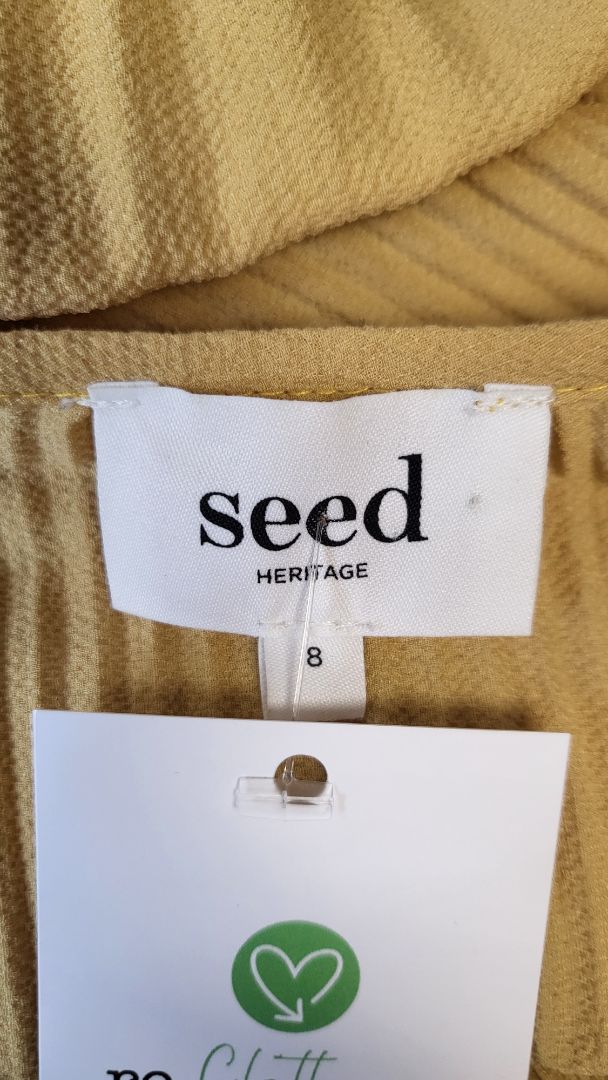 Seed Mustard Pleated Blouse (8)
