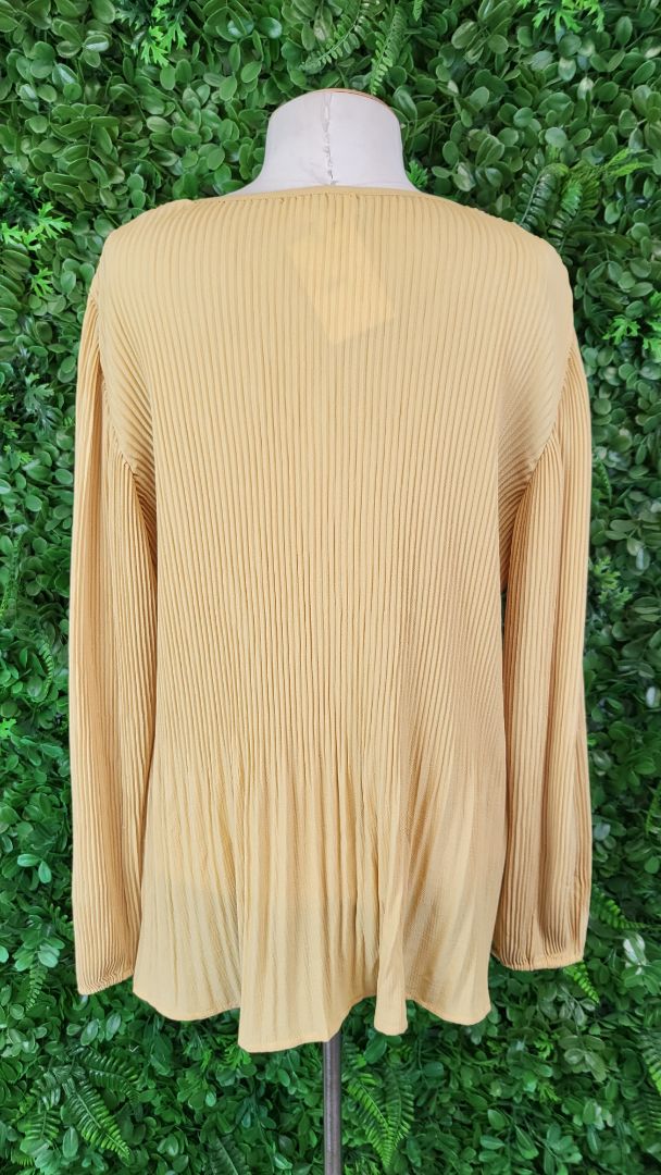 Seed Mustard Pleated Blouse (8)