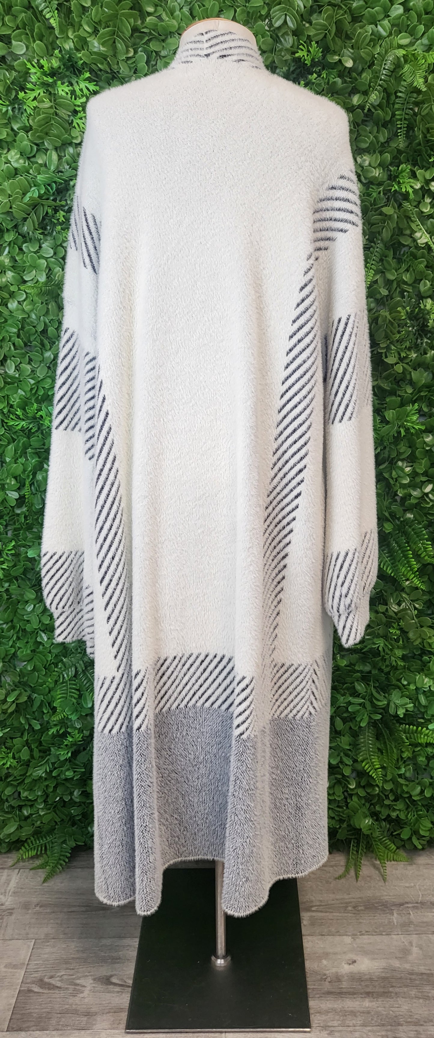 Kinde The Label Cream/Black Longline Coatigan (10-14)