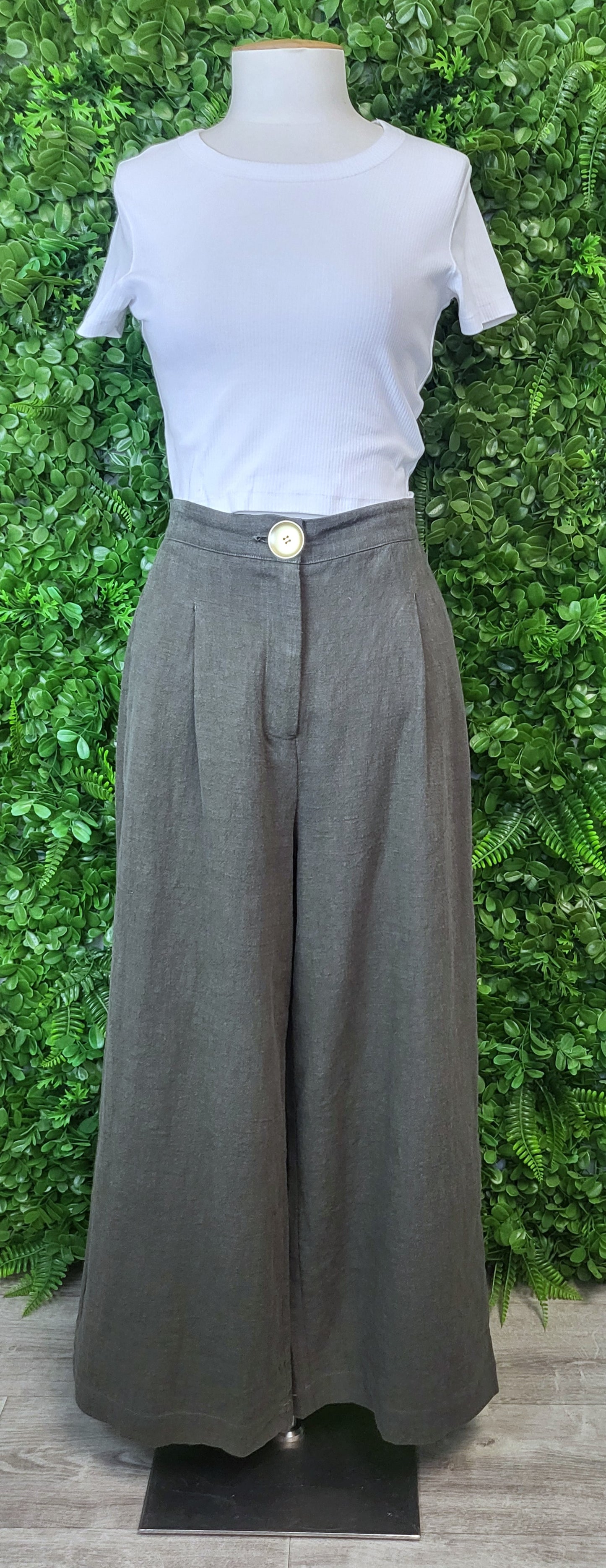 Fate+Becker Khaki Wide Leg Pant (8)