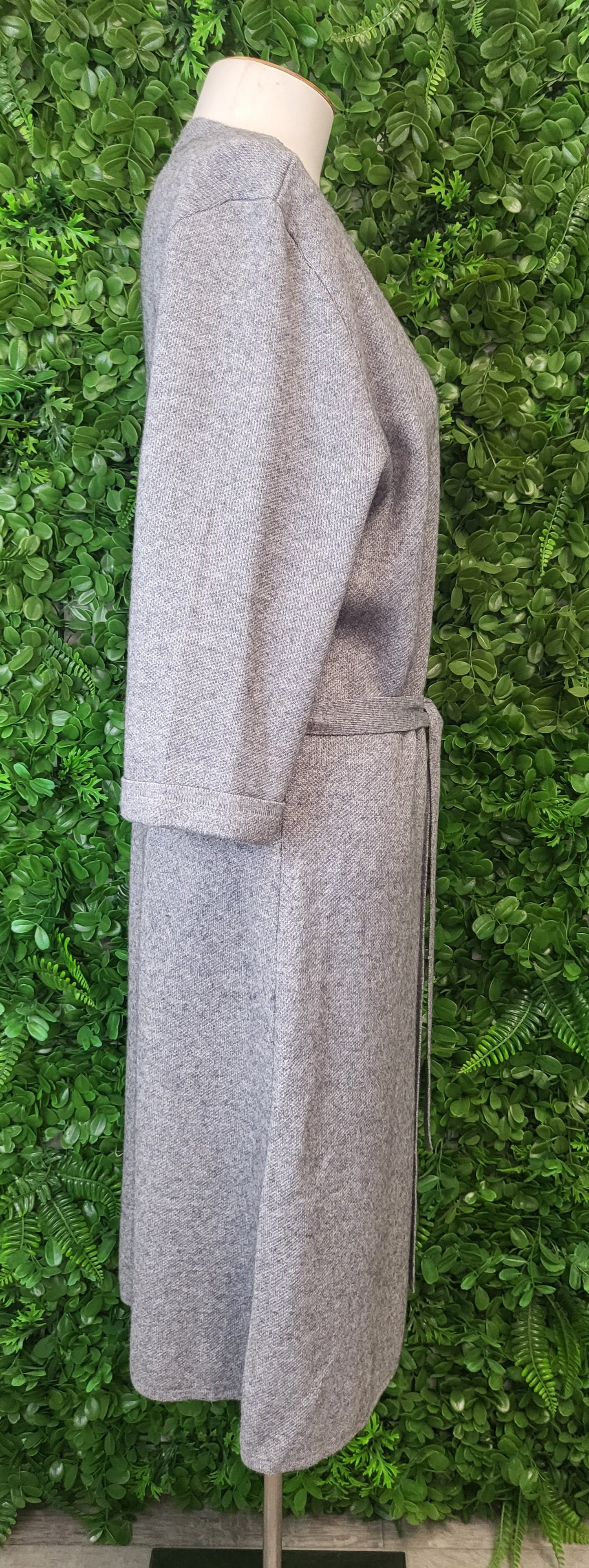 Lordship Linen Grey Cashmere Blend Longline Knit (12-14)